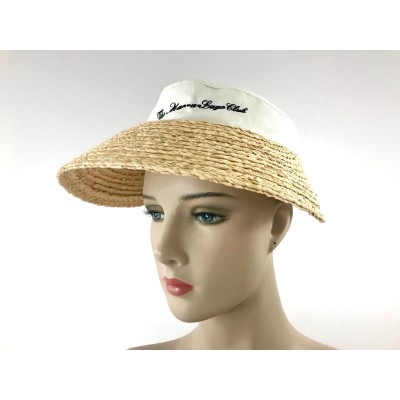 The MarALago Club Straw Sun Visor Hat by Kate Lord  eb-86647697